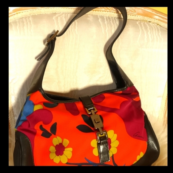 Gucci by Tom Ford Jackie Vintage Flower Print Handbag 1999 Cruise Collection - Picture 3 of 3